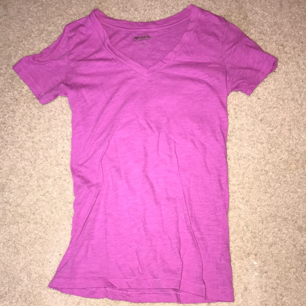 Pink / Purple Xs V neck short sleeve T-shirt